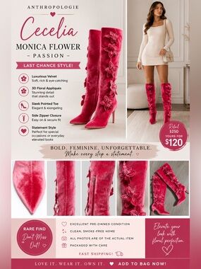 Anthropologie - Cecelia . MONICA FLOWER - Passion - Last Chance
